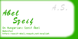 abel szeif business card